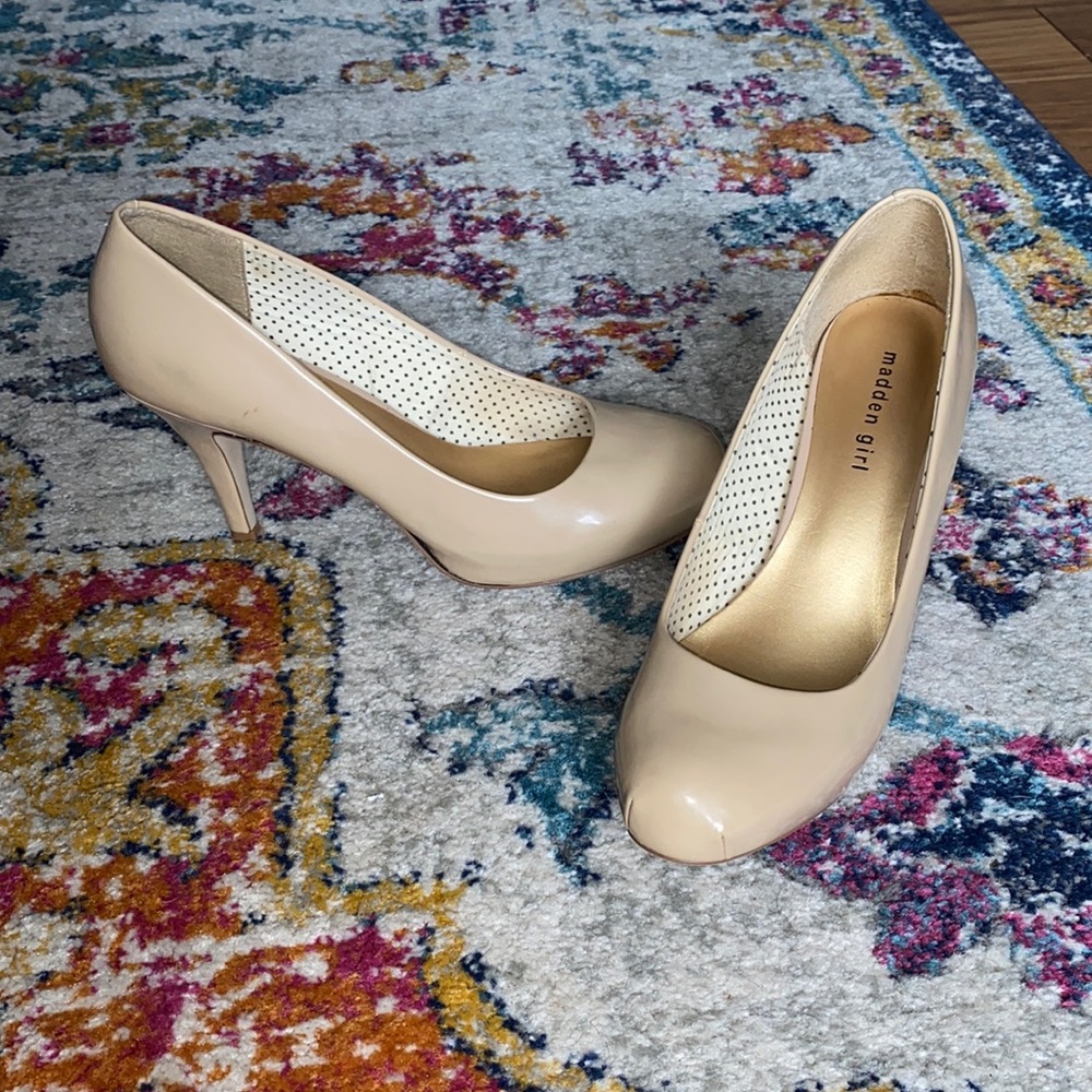 Patent Nude Heels